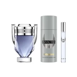 Homme Rabanne Coffret Parfum Homme^Invictus - Coffret Noël 2025 Eau de Toilette 100 ml + Déodorant 150 ml + Format Voyage 10 ml
