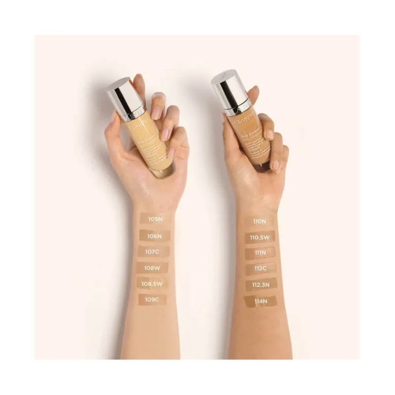 Clarins Teint^Skin Illusion Full Coverage Haute Couvrance Teint Mat Lumineux Longue Tenue